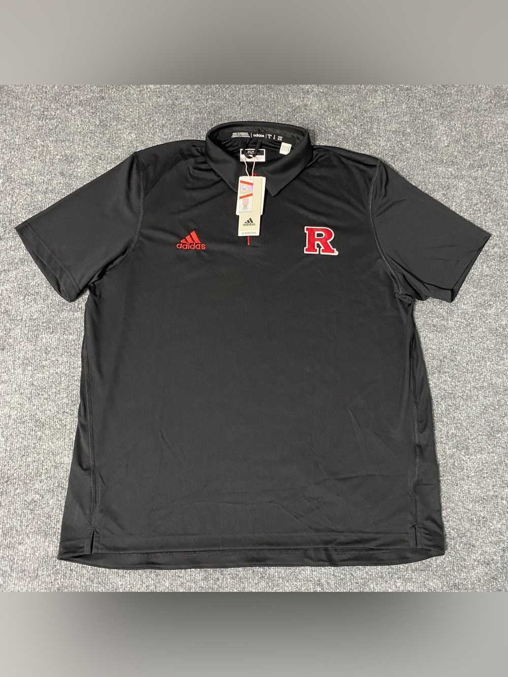 Adidas Rutgers Scarlet Knights Mens XL Aeroready Performance Polo NWT